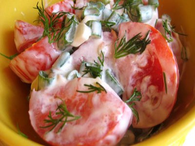 Պոմիդորով աղցան