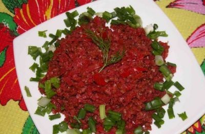 Հնդկաձավարով, բանջարեղենով ուտեստ