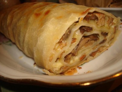 Սնկով, պանրով ռուլետ