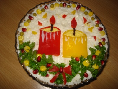 Աղցան Ամանորյա Մոմեր