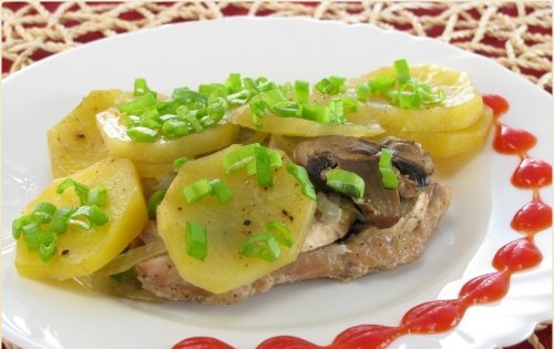 Խոզի Միսը Սնկով