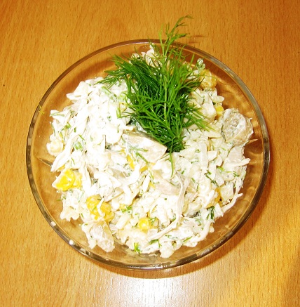 Հավի մսով և մակարոնով աղցան
